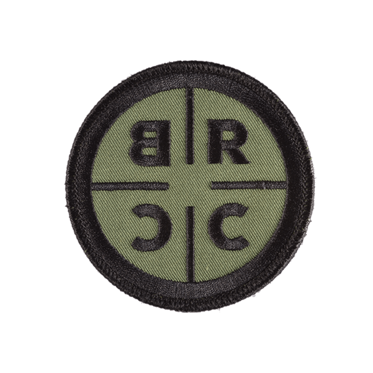Reticle Embroidered Patch - Black On Green